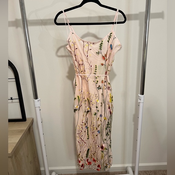 Sam Edelman Floral Prom wedding guest Women’s 12 Embroidered cami Midi Dress - Picture 2 of 10